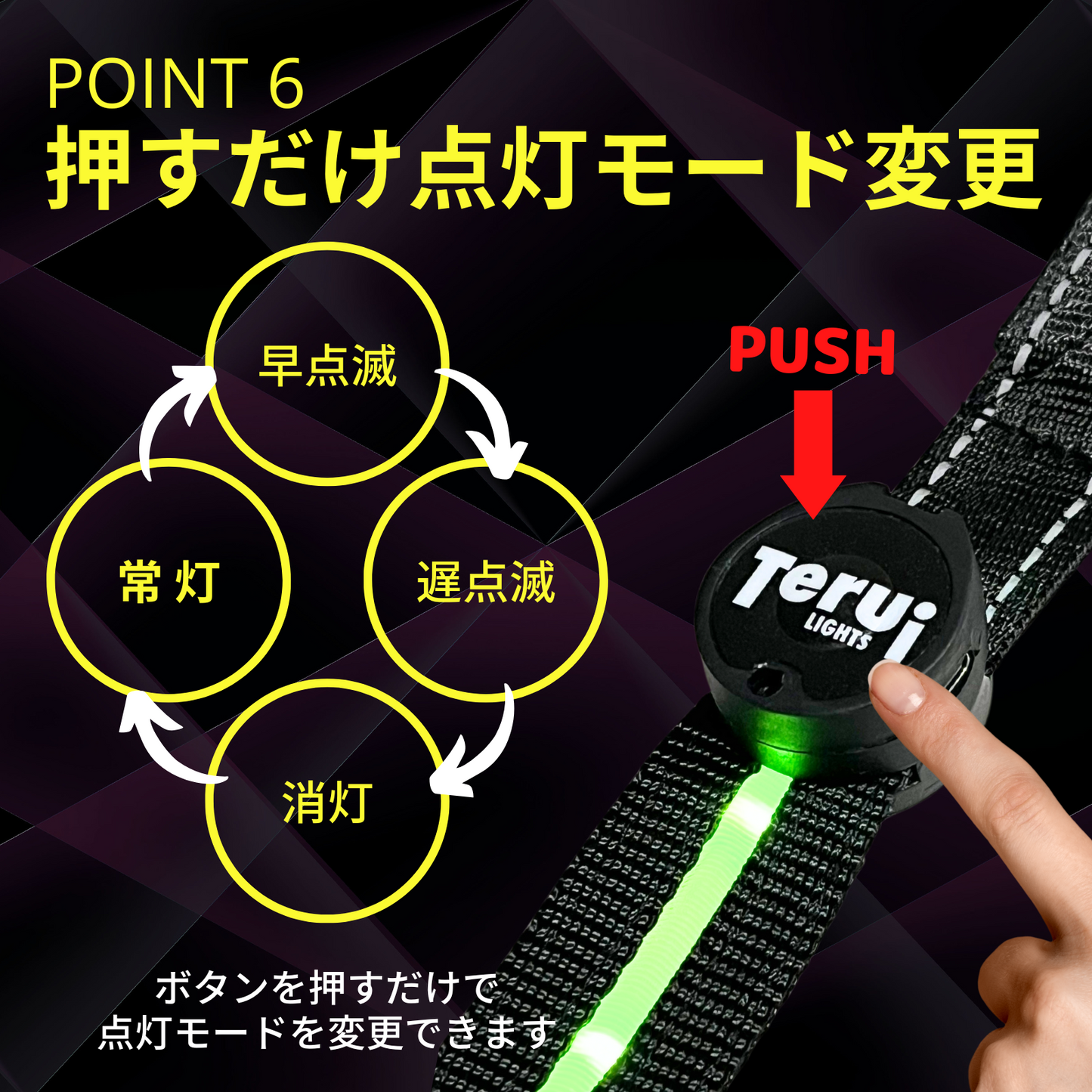 【新モデル】犬 リード led 光る 充電式 ライト ドッグリード 1.2m 小型犬 中型犬 大型犬 送料無料 メール便 即日発送 ペット用品 全長全面ライト付き 夜間 安全対策 TERUI Lights